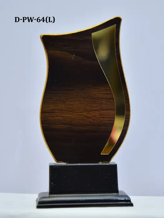 Curved wooden designer award plaque